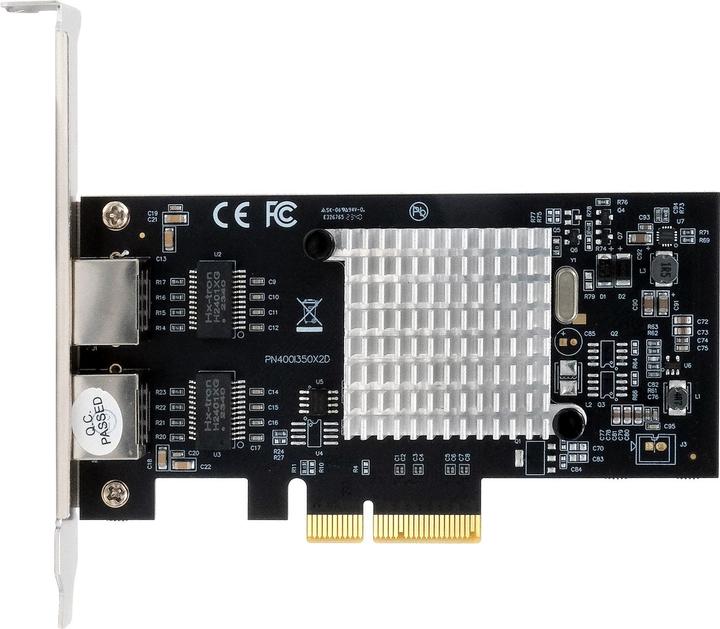 Actual product image Exsys PCI-E Card Ethernet 2x 1 Gbit/s (Intel) (PCI-E x4)