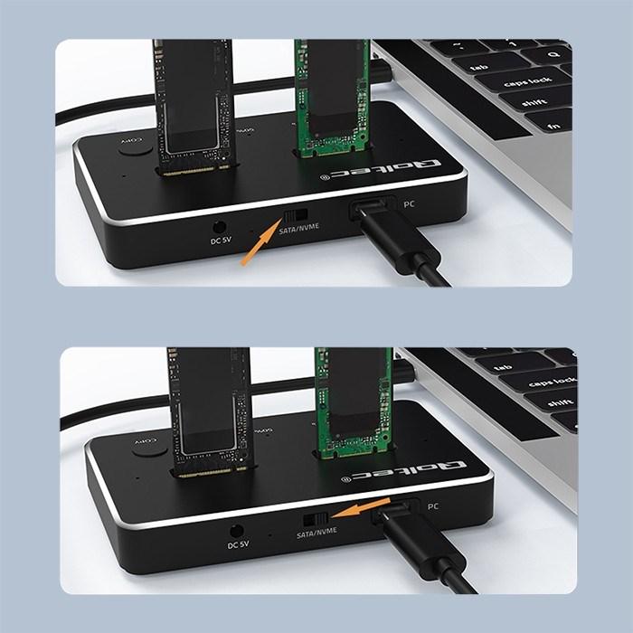 Actual product image Qoltec M.2 SSD drive docking station