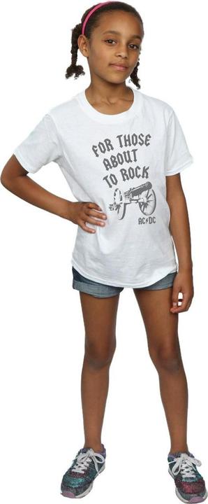 Actual product image AC/DC Girls For Those About To Rock Cannon Cotton T-Shirt (152, 158)