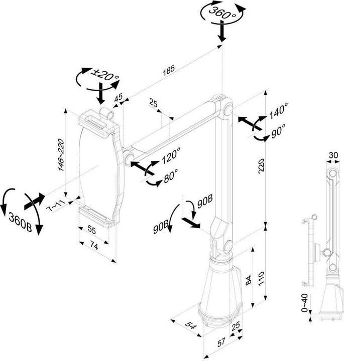Produktbild Neomounts TABLET-D100SILVER