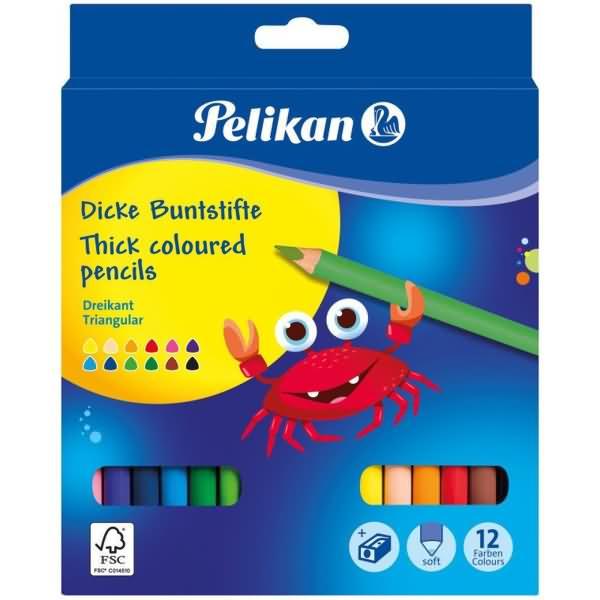 Actual product image Pelikan Crayons Jumbo triangular (12x)