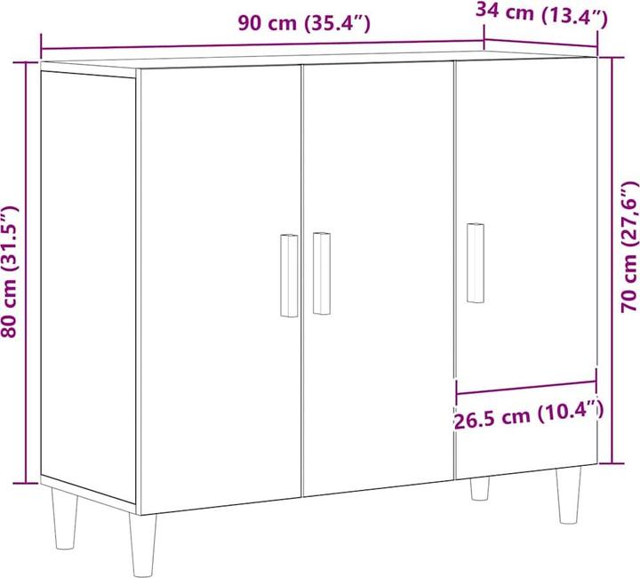 Produktbild vidaXL Sideboard (34 x 34 x 80 cm)