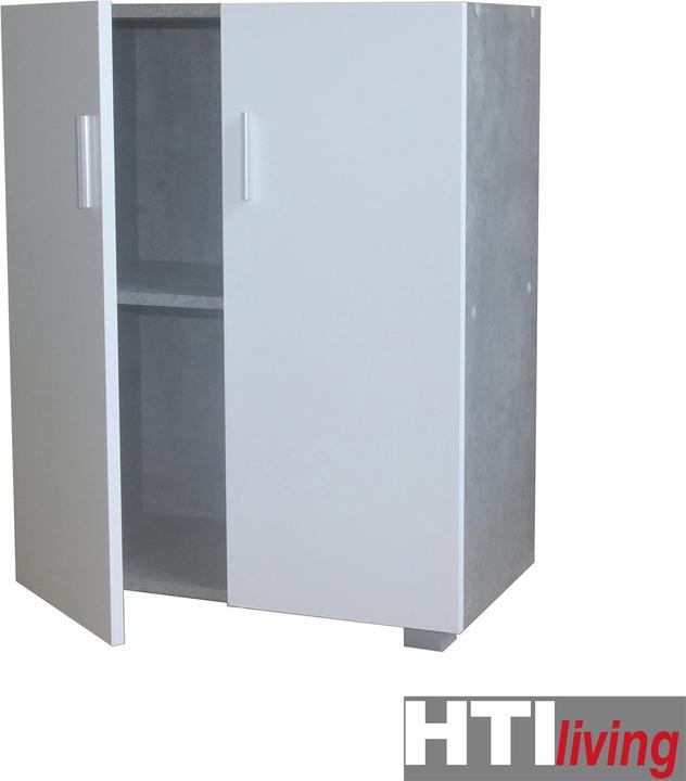 Immagine prodotto HTI-Living Credenza 2 scomparti Thekla cemento-bianco (60 x 31 x 77 cm)