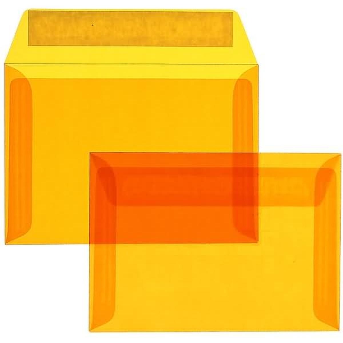 Blanke, Briefumschlag, Briefumschläge Offset transparent C5 100g/qm HK VE=100 Stück intensivorange (C5, 100 x)