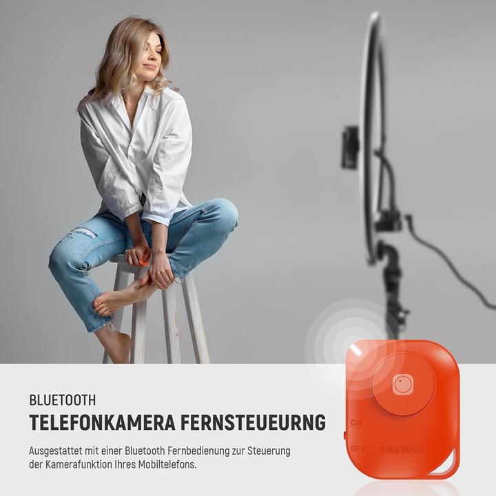 Actual product image Neewer Ringlicht RP18B Pro mit Stativ und Handyhalterung (Ring light)