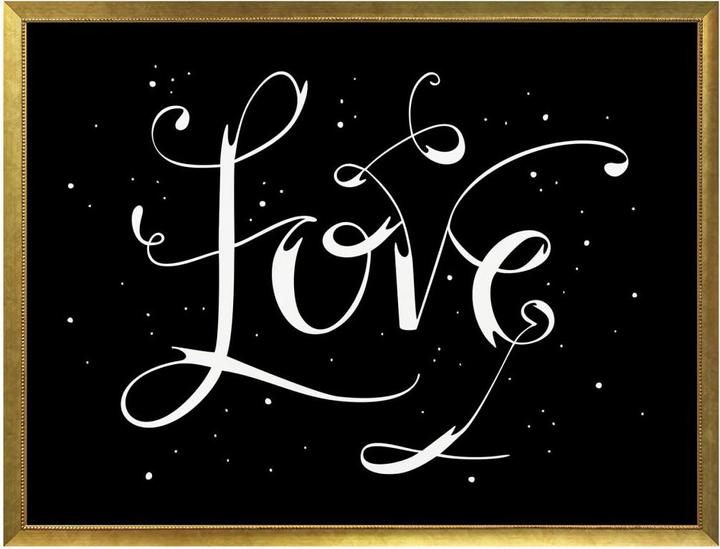 Actual product image Trenddeko Handlettering Love - black negative (80 x 100 cm)