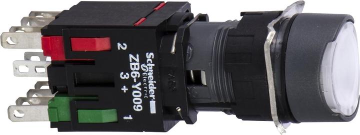 Actual product image Schneider Electric Illuminated push-button, white Ř 16, flat, o. XB6AW1B5B