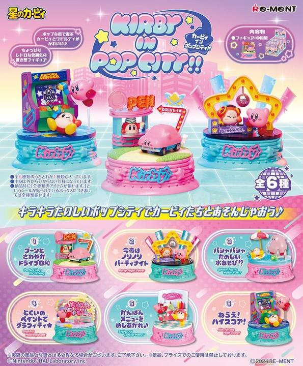 Re-Ment Kirby Minifiguren 6-er Pack Kirby in Pop City!!