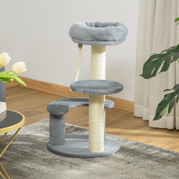 Actual product image PawHut Climbing tree for cats (65 cm, Grey)