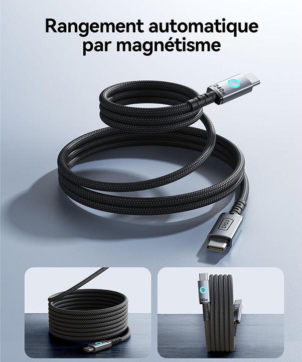 Image du produit INIU INIUCBLCCMAG240WLEOB USB-Kabel (1.20 m, USB 2.0)