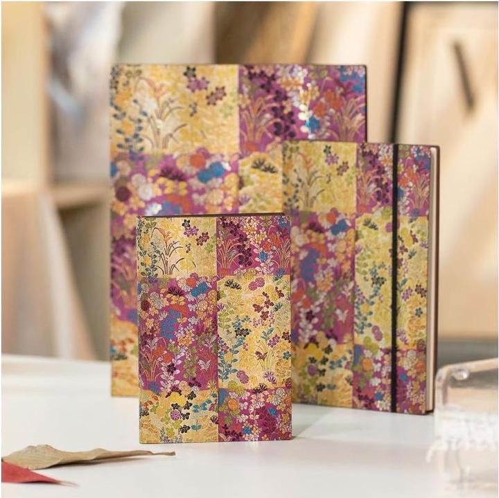 Image du produit Paperblanks Carnet de notes Kara-ori Pink, Mini, ligné, 9x14cm (9 x 14 cm, À rayures, Couverture souple)