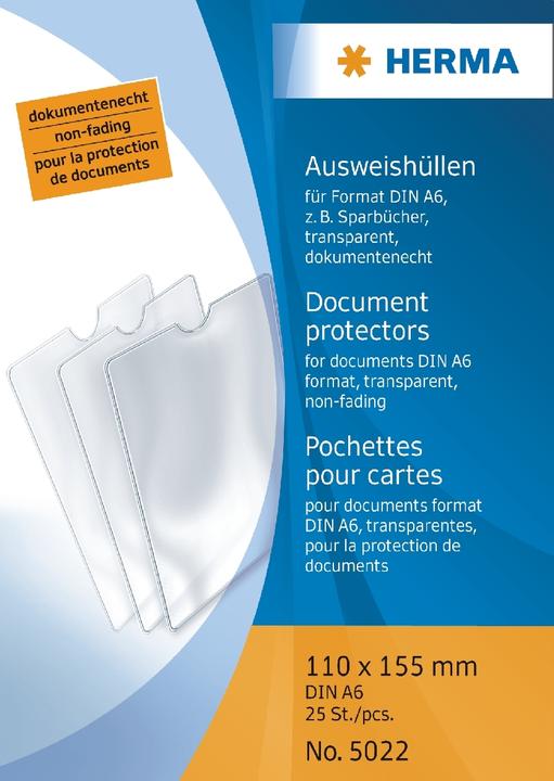 Actual product image HERMA ID card holders (A6, 25 x)