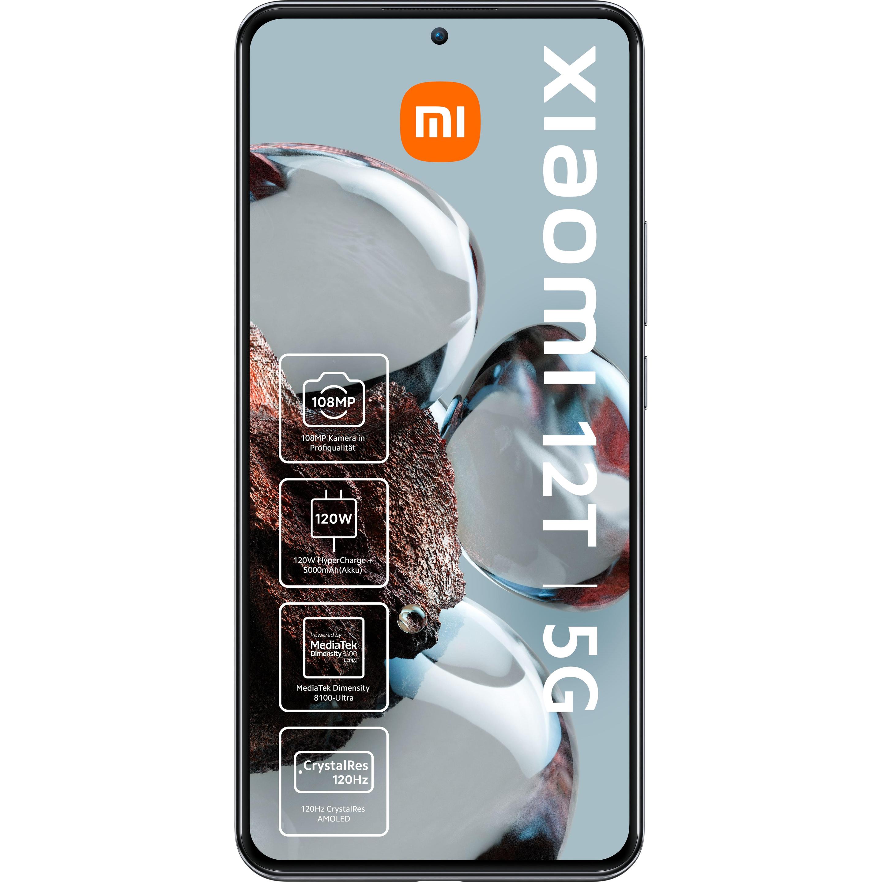 Thumbnail - Xiaomi 12T (256 GB, Black, 6.67", Dual SIM, 108 Mpx, 5G), Smartphone, Schwarz