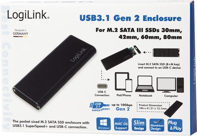 Actual product image LogiLink UA0314 (M.2, M.2 2230, M.2 2242, M.2 2260)
