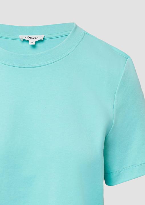 Produktbild S.Oliver T-Shirt Verkürztes T-Shirt aus Interlockjersey (46)