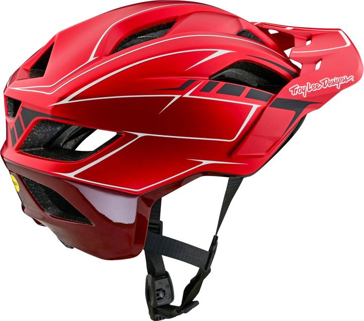 Actual product image Troy Lee Designs Flowline SE MIPS Helmet, Pinstripe, red, XL/XXL | 60-63cm (60 - 63 cm)