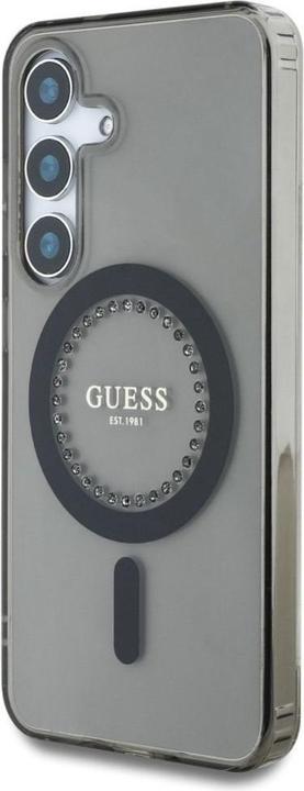 Actual product image Guess Etui Rhinestones Printed Classic Logo MagSafe Samsung Galaxy S25 czarny (Samsung Galaxy S25)