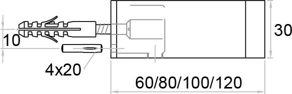 Actual product image Kws Wall door buffer (1 Piece, ø 3 x 10 cm)