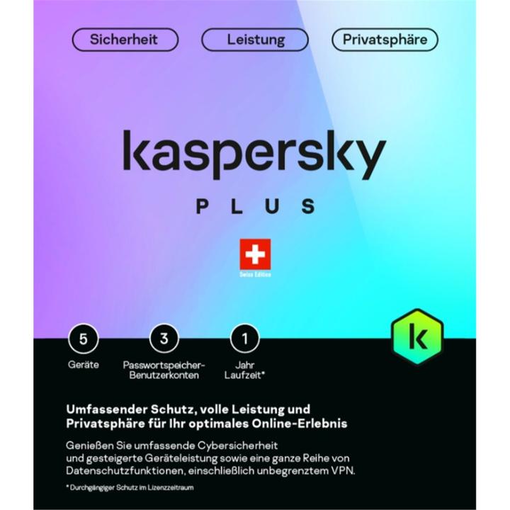 Produktbild Kaspersky Plus (5 PC) (1 User, 12 Monate)