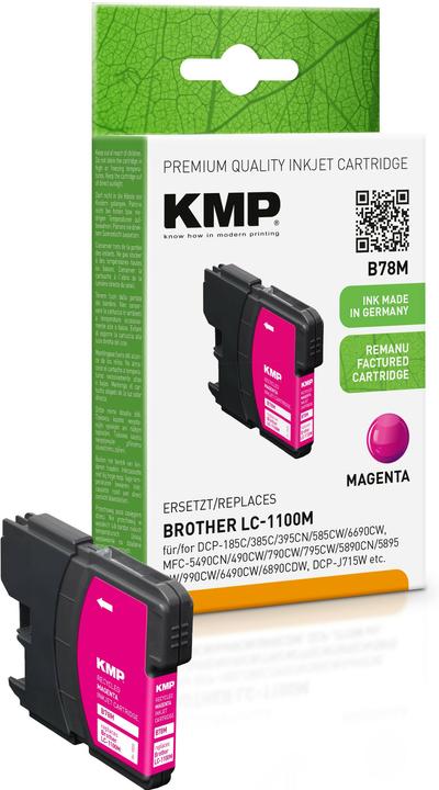 Actual product image KMP B78M Ink Cartridge Compatible w. Brother LC-1100 M (M)