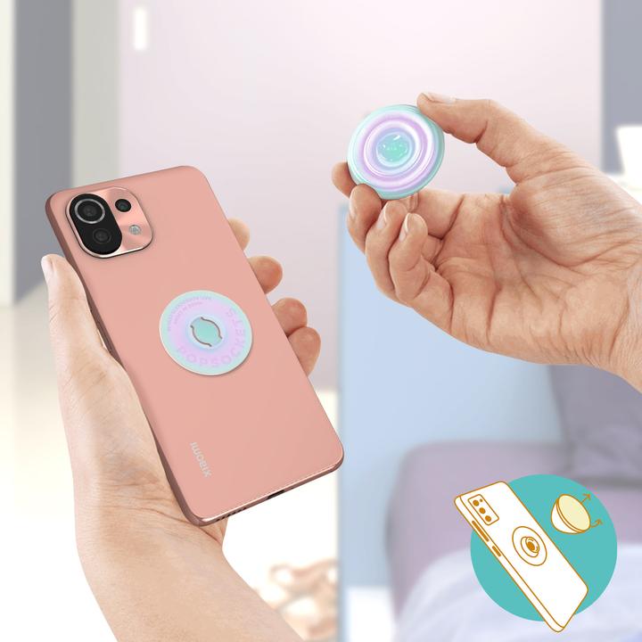 Produktbild PopSockets Clear Iridescent PopGrip