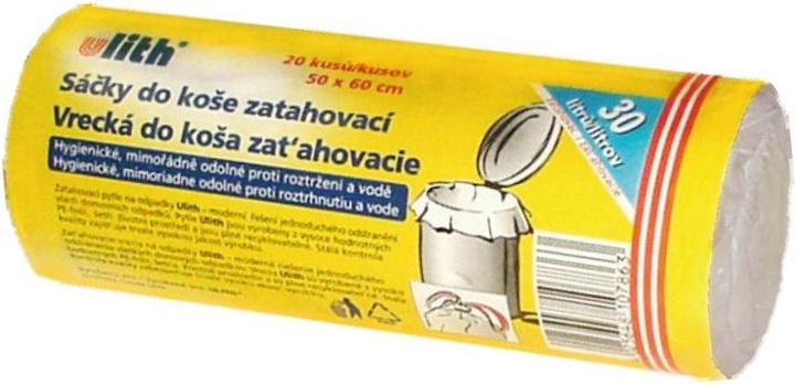 Produktbild Wimex.eu 20x Mülleimerbeutel (HDPE) mit Zugband weiss 50 x 60 cm 30L (20 x, 30 l)