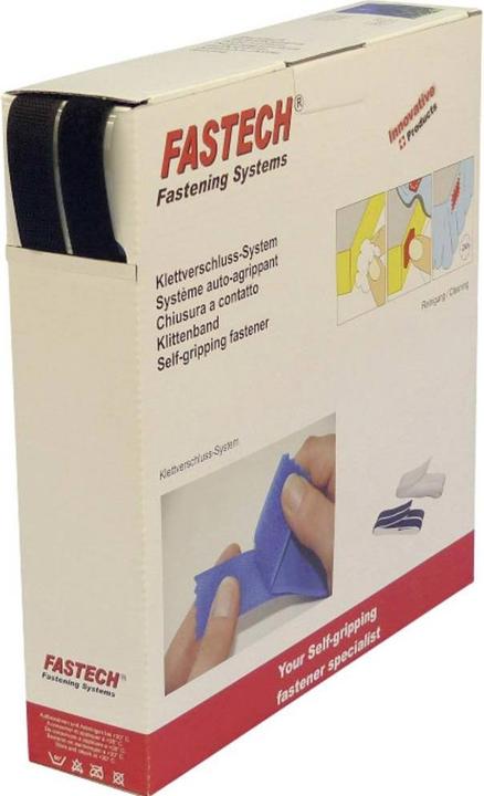 Produktbild Fastech Box 25m Klettband 20mm, schwarz (20 mm)