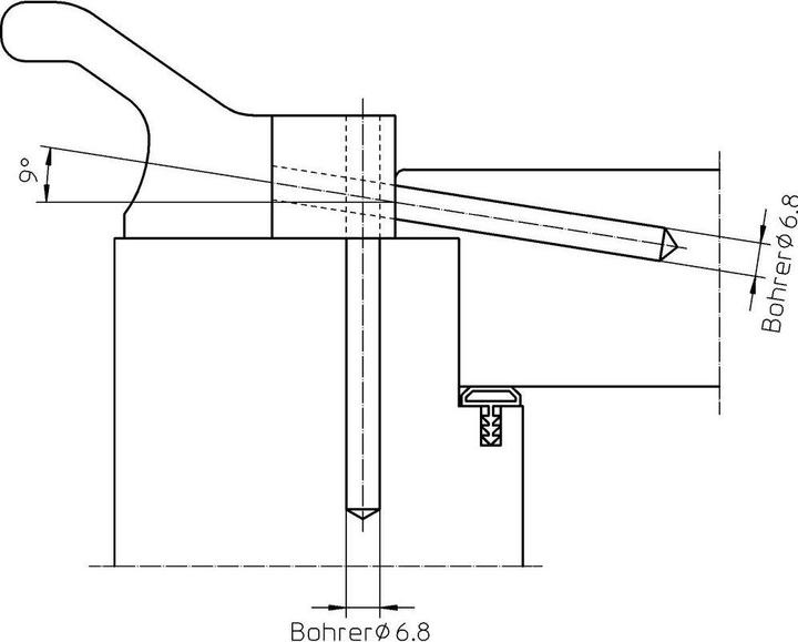 Produktbild Simonswerk Kunststoffbohrlehre BAKA 13/15 (6,8 Millimeter)