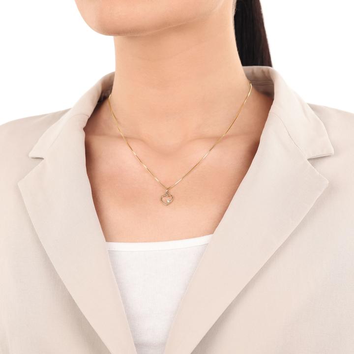 Produktbild Amor Anhänger für Damen, Gold 375, Zirkonia synth. | Herz (9 ct, Gold 375)