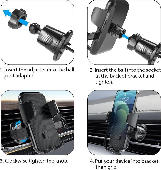 Image du produit Deltalabs Support universel pour smartphone de voiture