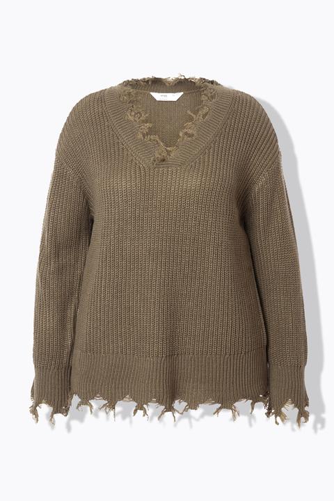 Produktbild Angel of Style Pullover, oversized, Fransen, Langarm (54)