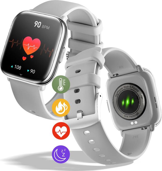 Actual product image Myphone Watch Pastel Silver/Foggy Day