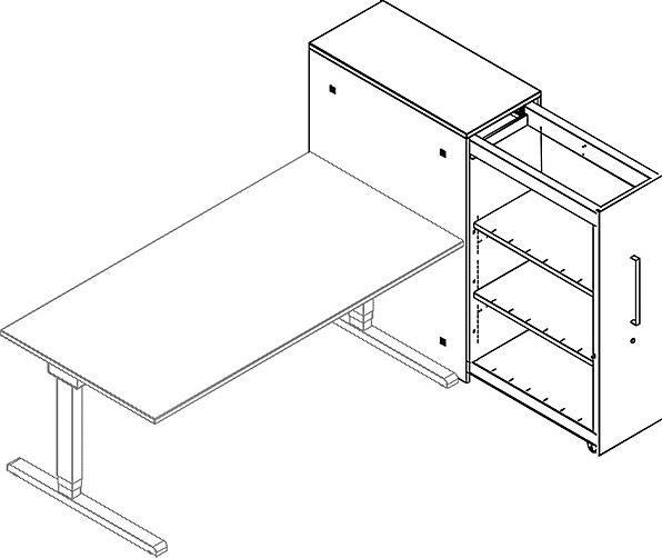 Image du produit Mauser Armoire à grande extension (43,5 x 80 x 125 cm)
