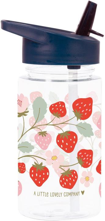 A Little Lovely Company Straw straw bottle, strawberries (0.45 l)