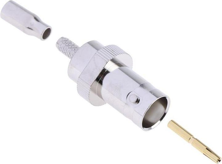 Actual product image RS PRO Female coaxial connector BNC connector, cable assembly, crimp connection, for RG174/U-K