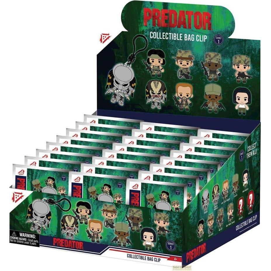 Monogram Int., Portachiavi, Predators 3D PVC-Taschenanhänger Serie 1 Display (24), Multicolore