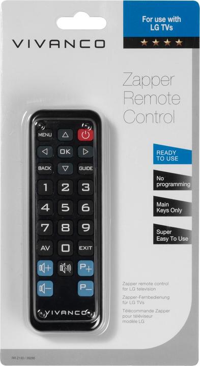 Immagine prodotto Vivanco RR Z 130 per LG (Telecomando specifico per il dispositivo, Infrarossi)