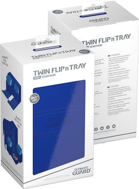 Actual product image Ultimate Guard Twin Flip'n'Tray 200+ XenoSkin Monocolor Bleu