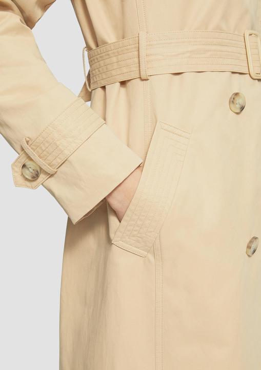 Actual product image S.Oliver Outdoor-Mantel Trenchcoat mit Streifen-Futter