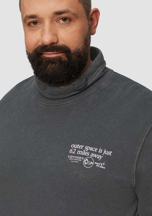 Produktbild S.Oliver Sweatshirt Strukturiertes Sweatshirt mit Stehkragen (5XL)