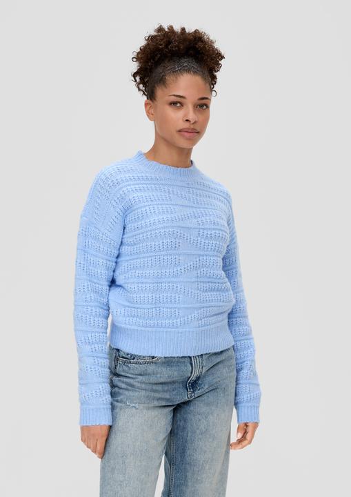 Produktbild s.Oliver Strickpullover Strickpullover mit Musterstruktur (S, XS)