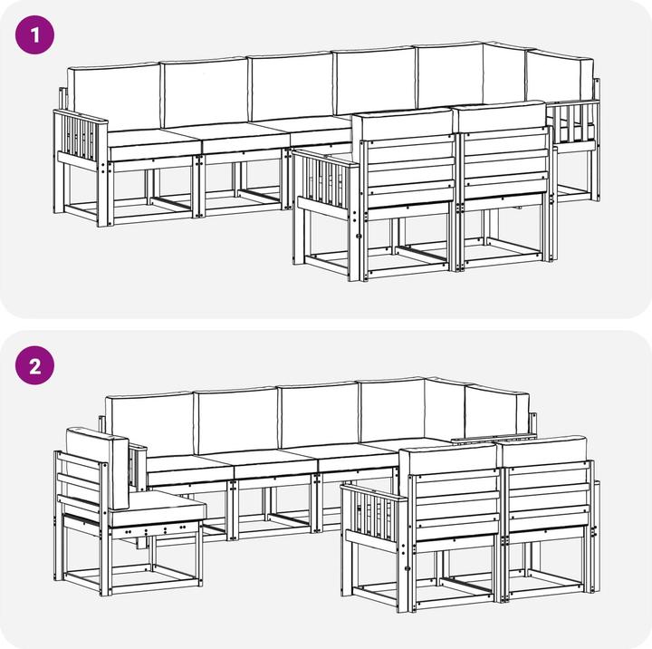 Produktbild vidaXL Outdoor-Sofa
