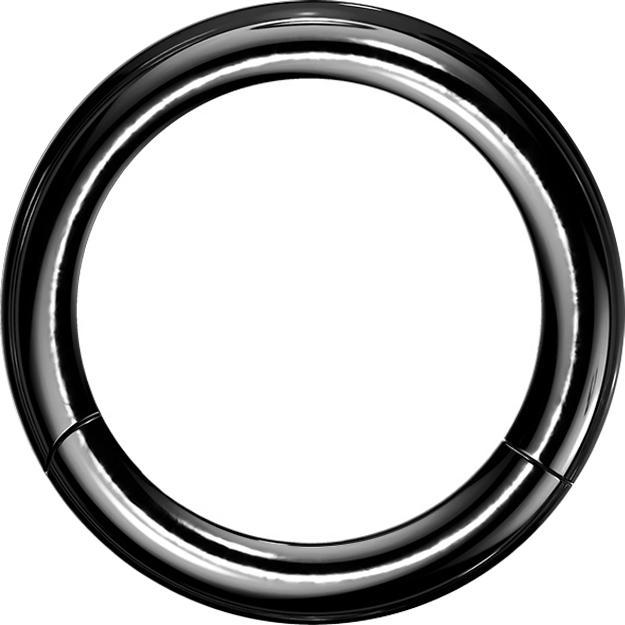 Produktbild Star Piercing Segmentring schwarz mit Titanium Schicht (Chirurgenstahl 316L, ohne Messing)