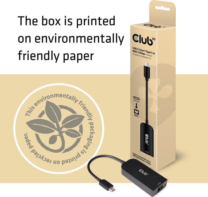 Actual product image Club 3D USB Typ-C zu (USB-C, RJ45 (1x))