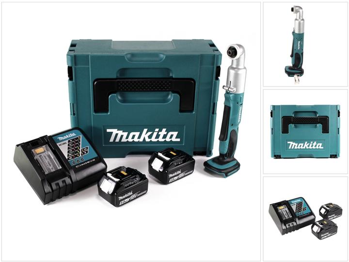 Actual product image Makita DTL 061 RTJ Battery angle impact wrench 18V 1/4" 60Nm + 2x battery 5.0Ah + charger + Makpac (Rechargeable battery operated)