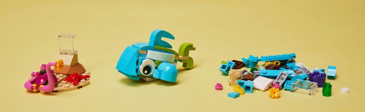 Produktbild LEGO Delfin und Schildkröte (31128, LEGO Creator 3-in-1)