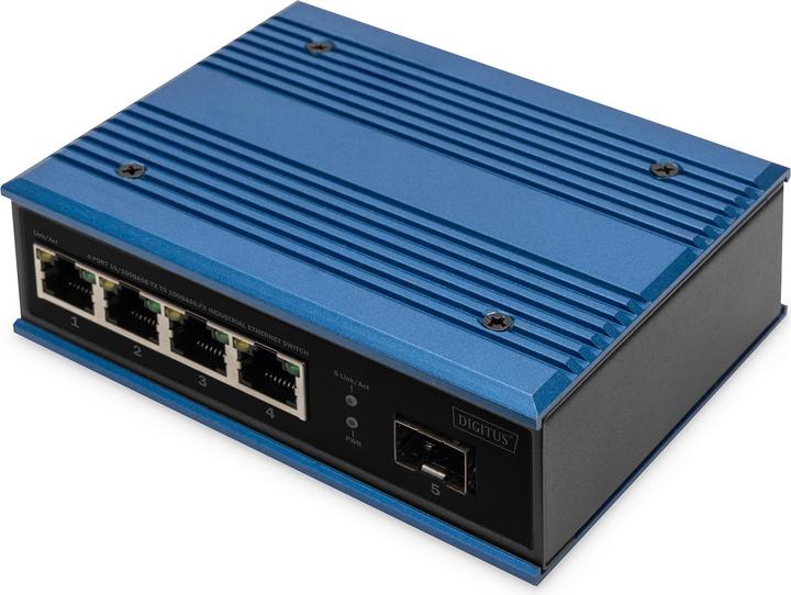 Produktbild Digitus 4-Port 10/100Base-TX to 100Base-FX Industrial Ethernet Switch (4 Ports)