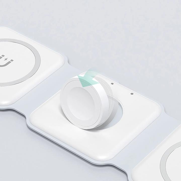 Produktbild Dudao A11N 15W 3in1 induktives Ladegerät – weiss (15 W)