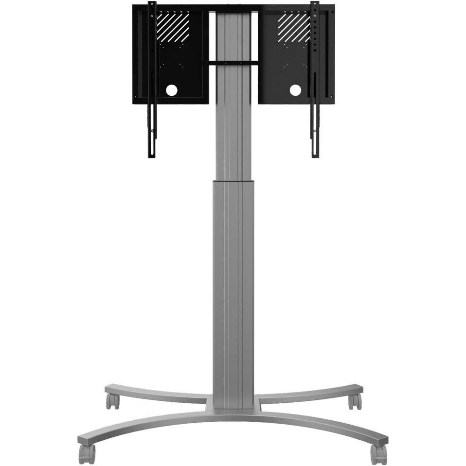Celexon Expert elektrisch höhenverstellbarer Display-Rollwagen Adjust-4286MS - 70cm (86", 136 kg), TV Ständer, Silber