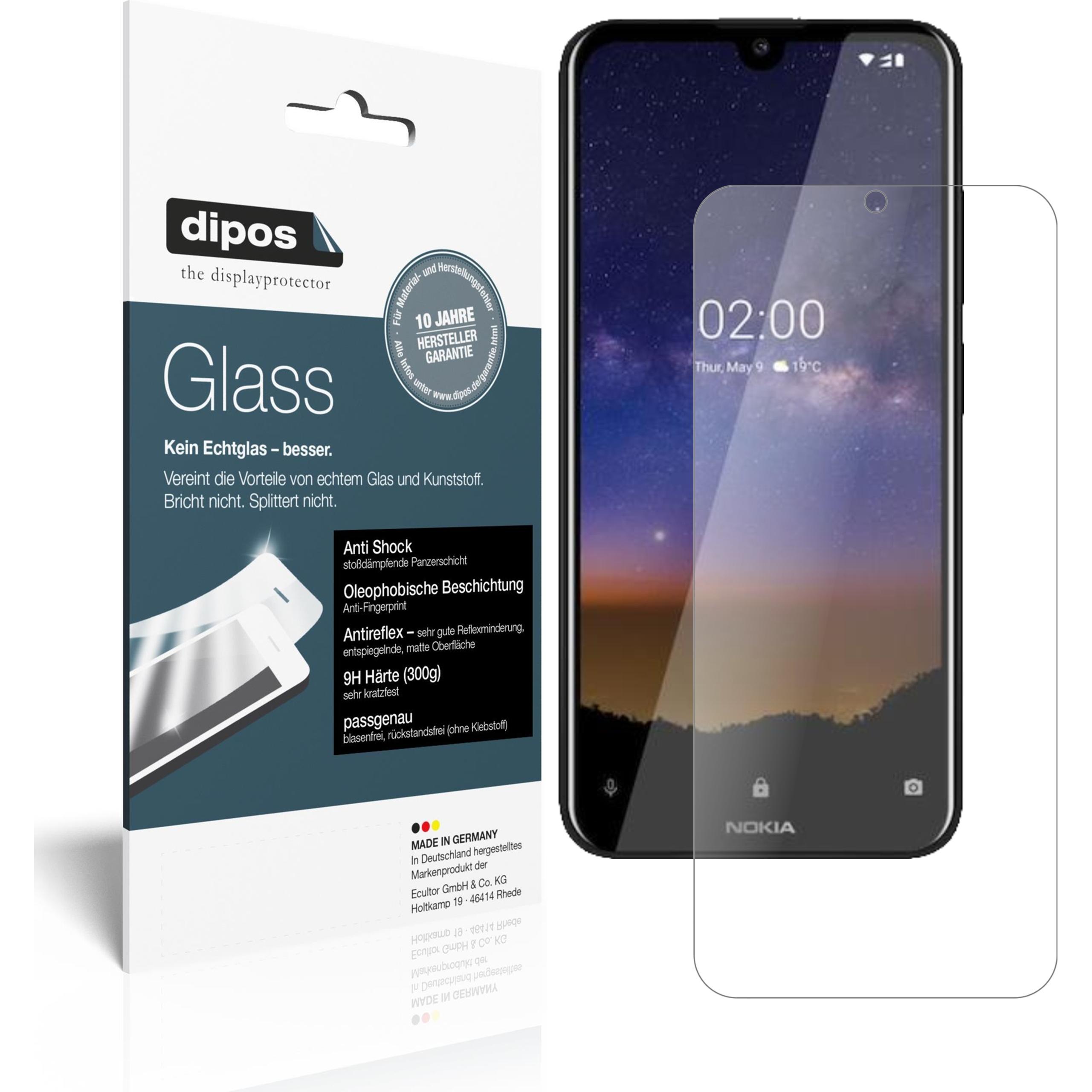 Dipos Displayschutz Anti-Shock (1 Stück, Nokia 2.2), Smartphone Schutzfolie, Transparent